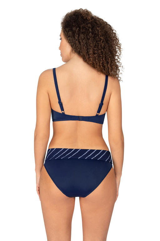 Zwemslip Hoge Taille Timeless Chic - Donkerblauw