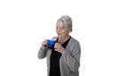 Handycup met deksel blauw