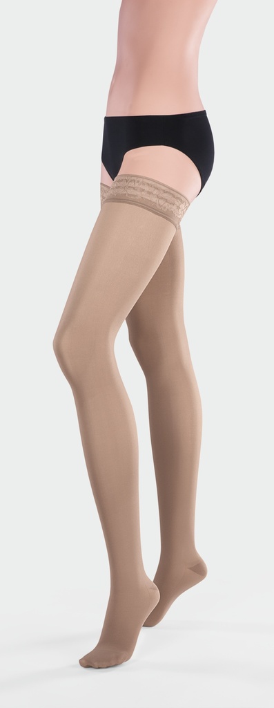 Juzo Inspiration 2701 Bas d’aines (AG) Pieds fermés + Dentelle et bande de silicone