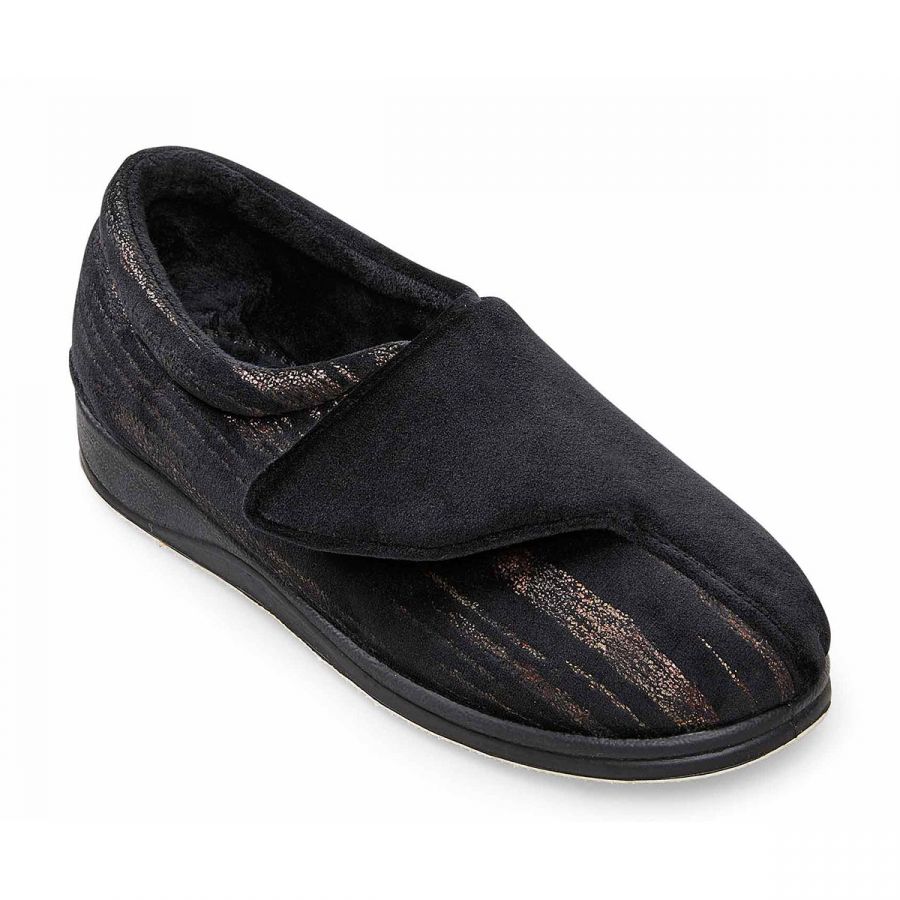 Padders Pantoffel Hug - Black Feature