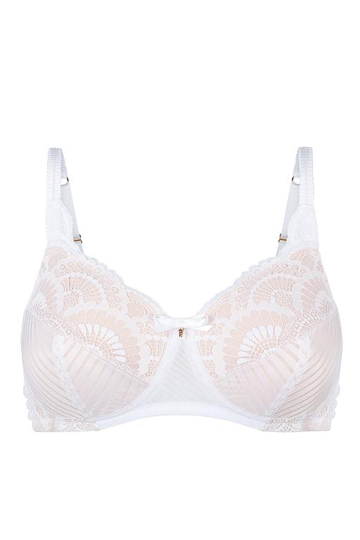Karolina  soutien-gorge sans armature - Blanc/ Nu Clair