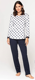 Pyjama Top Pois Noir