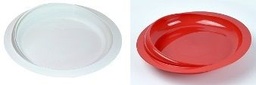 [ADV AD168373] Bord met opstaande rand en zuignap - 24 cm - rood